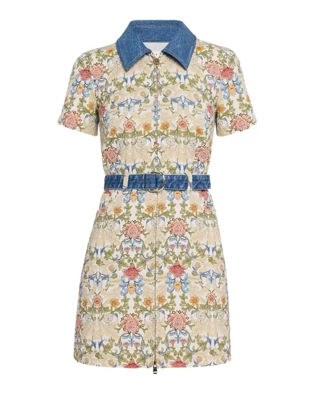 Cinq a Sept Bea Zip-Front Mini Dress