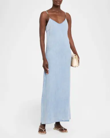 Generation Love Marcella Denim Maxi Dress | Thumbnail 4 Generation Love Marcella Denim Maxi Dress | Thumbnail 4