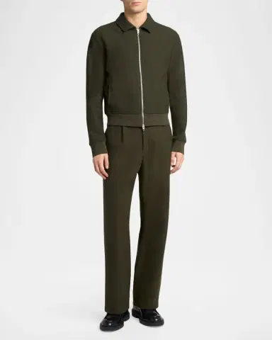 Jil Sander Men's Brushed Wool Straight-Leg Pants | Thumbnail 2