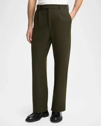 Jil Sander Men's Brushed Wool Straight-Leg Pants | Thumbnail 4
