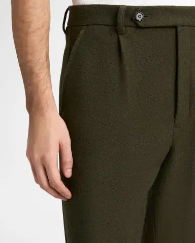 Jil Sander Men's Brushed Wool Straight-Leg Pants | Thumbnail 5