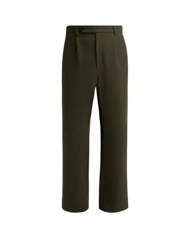 Men's Brushed Wool Straight-Leg Pants