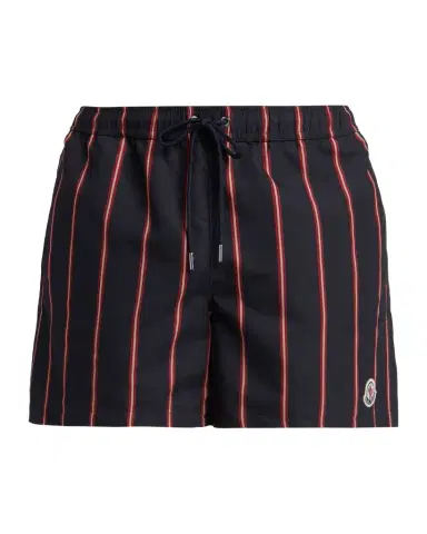 Moncler Men's Stripe Embroidered-Logo Swim Trunks | Thumbnail 1
