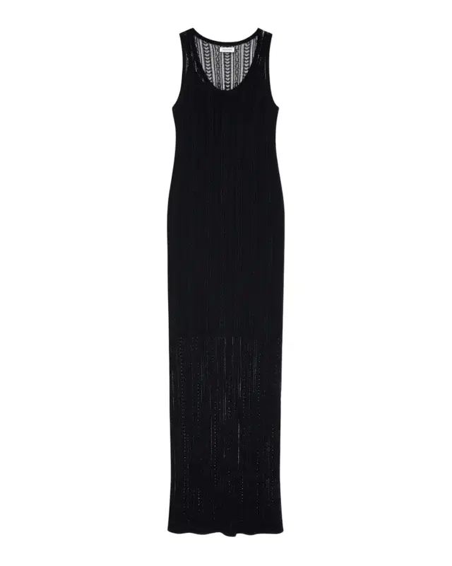 ANINE BING Arie Open-Knit Maxi Dress