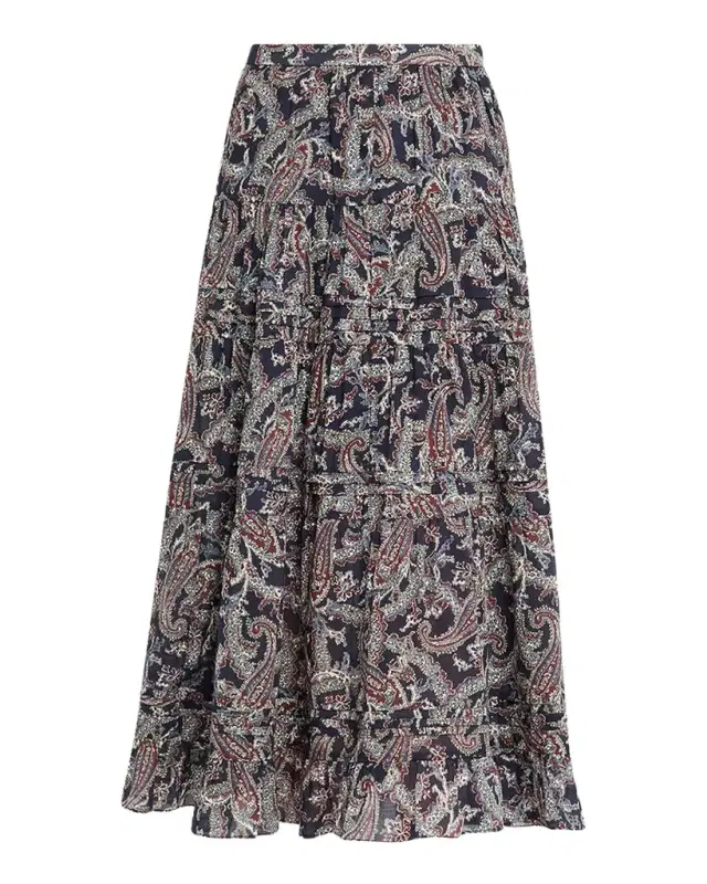 Veronica Beard Heatheralyn Paisley Skirt