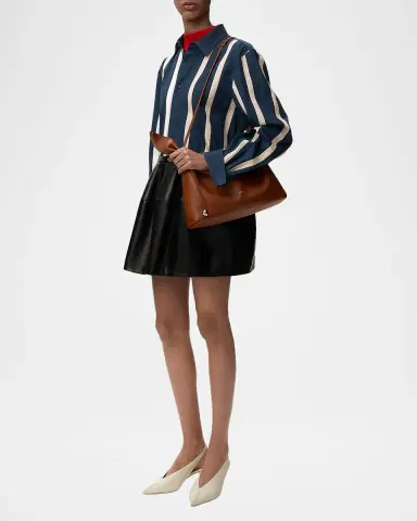 Loewe Stripe Paneled Button-Down Shirt | Thumbnail 2 Loewe Stripe Paneled Button-Down Shirt | Thumbnail 2