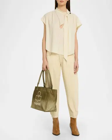 Isabel Marant Yenky Zip Canvas Cotton Tote Bag | Thumbnail 5 Isabel Marant Yenky Zip Canvas Cotton Tote Bag | Thumbnail 5