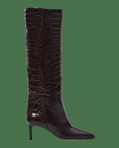 Paris Texas 60mm Croc-Embossed Leather Knee-High Boots | Thumbnail 2 Paris Texas 60mm Croc-Embossed Leather Knee-High Boots | Thumbnail 2