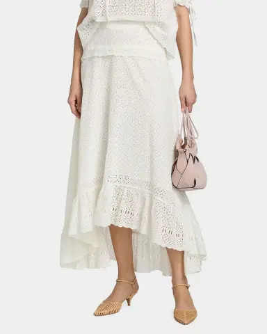 Ulla Johnson Violetta Cotton Eyelet Maxi Skirt | Thumbnail 4 Ulla Johnson Violetta Cotton Eyelet Maxi Skirt | Thumbnail 4