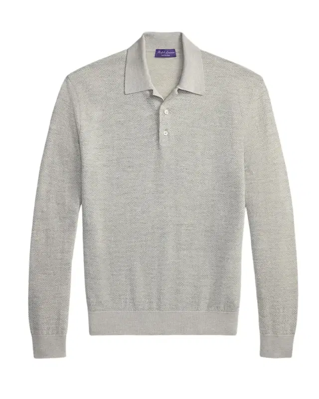 Men's Cashmere-Linen Polo Sweater