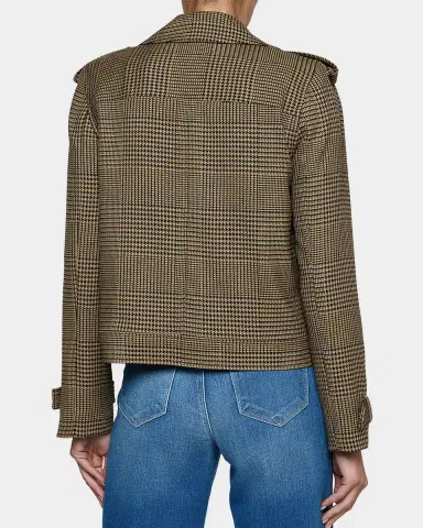 L'Agence Xoey Houndstooth Cropped Trench Coat | Thumbnail 3 L'Agence Xoey Houndstooth Cropped Trench Coat | Thumbnail 3