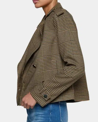 L'Agence Xoey Houndstooth Cropped Trench Coat | Thumbnail 4 L'Agence Xoey Houndstooth Cropped Trench Coat | Thumbnail 4