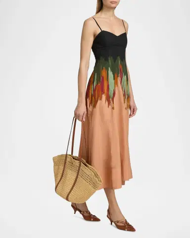 Ulla Johnson Fiora Floral Cotton Midi Dress | Thumbnail 3
