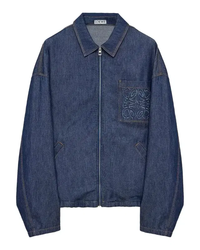 Loewe Men 's Denim Zip-Front Jacket