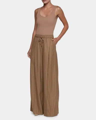 L 'AGENCE Connie Striped Drawstring Trousers | Thumbnail 2
