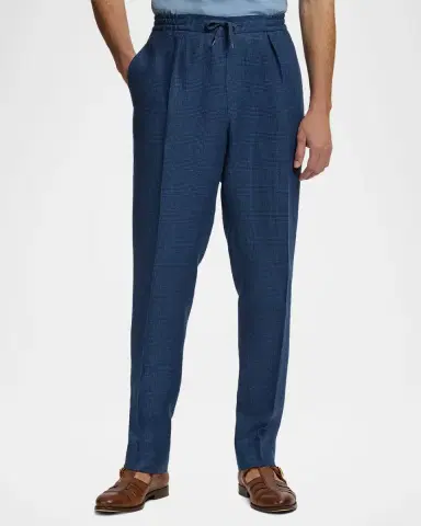 Ralph Lauren Purple Label Men's Gregory Linen Twill Straight-Fit Trousers | Thumbnail 4