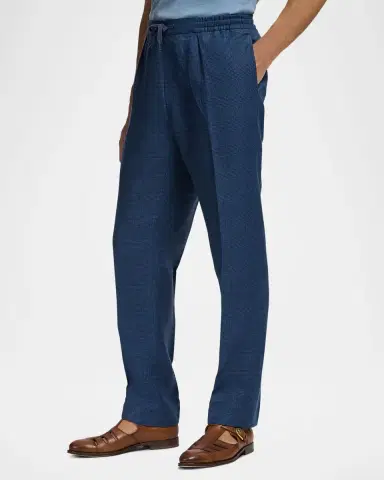 Ralph Lauren Purple Label Men's Gregory Linen Twill Straight-Fit Trousers | Thumbnail 6