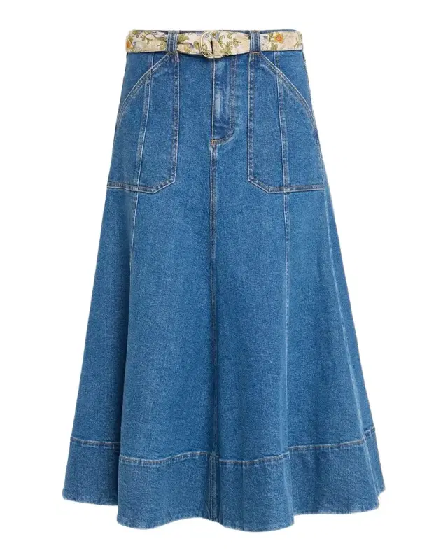 Cinq à Sept Benji Denim Midi Skirt