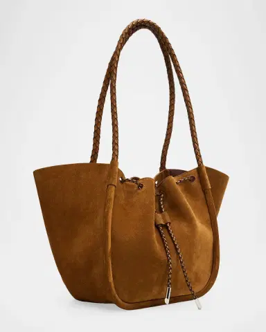 Proenza Schouler Large Ruched Suede Tote Bag | Thumbnail 3