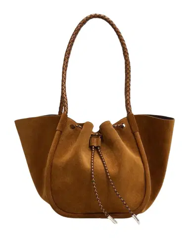 Proenza Schouler Large Ruched Suede Tote Bag | Thumbnail 1