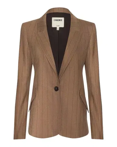 L'Agence Chamberlain Pinstriped Single-Breasted Blazer | Thumbnail 1