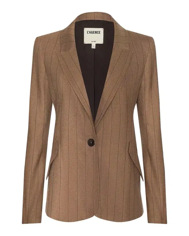 Chamberlain Pinstriped Single-Breasted Blazer
