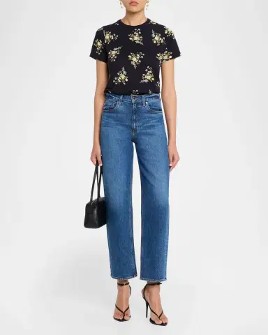 Veronica Beard Carla Floral Crewneck Tee | Thumbnail 2