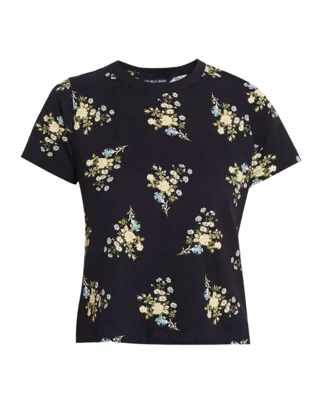 Veronica Beard Carla Floral Crewneck Tee