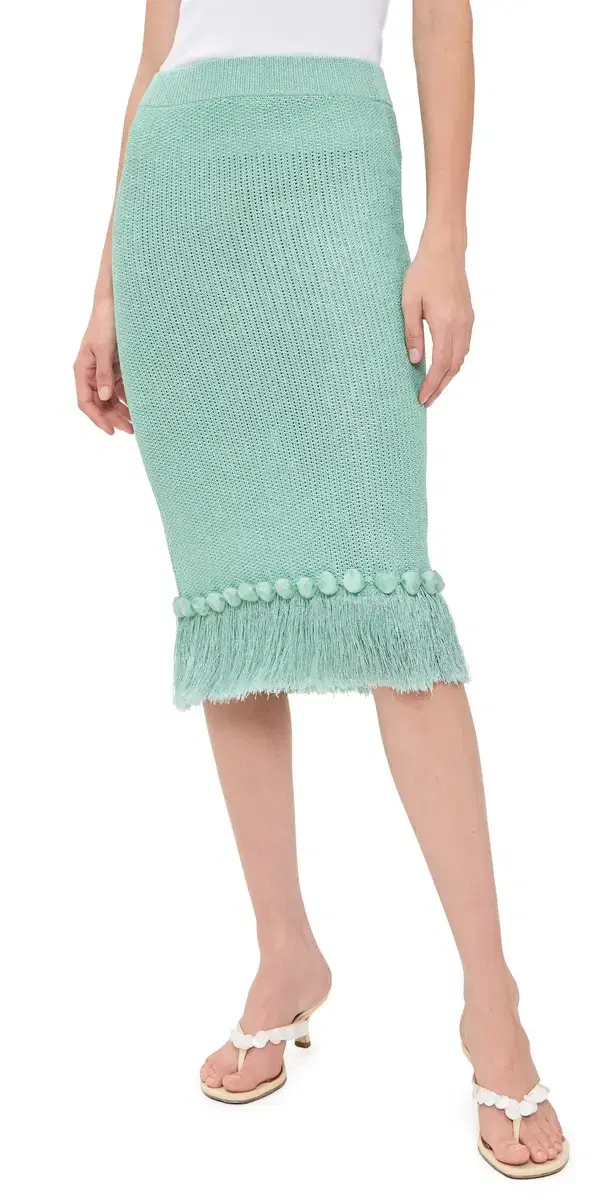The Wolf Gang Casilda Midi Skirt eafoam