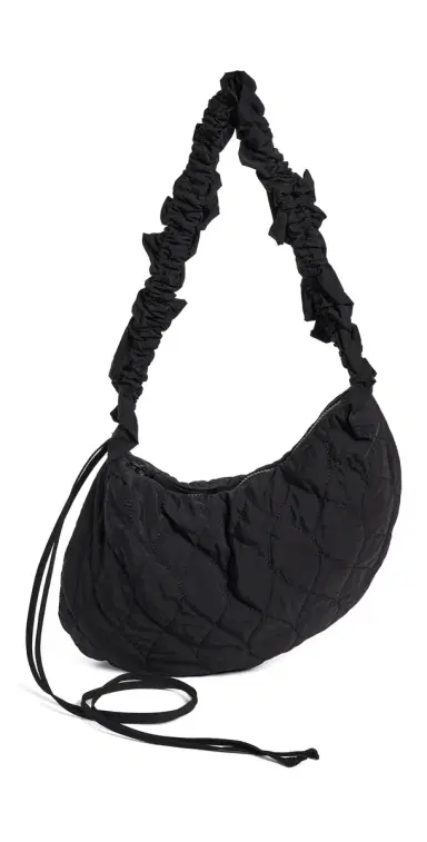 Damson Madder Embroidered Rose Ruched Kidney Bag | Thumbnail 1 Damson Madder Embroidered Rose Ruched Kidney Bag | Thumbnail 1