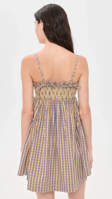 Damson Madder Marmalade Check Lilo Mini Dress | Thumbnail 3 Damson Madder Marmalade Check Lilo Mini Dress | Thumbnail 3