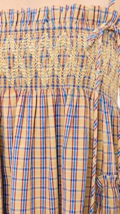 Damson Madder Marmalade Check Lilo Mini Dress | Thumbnail 6 Damson Madder Marmalade Check Lilo Mini Dress | Thumbnail 6