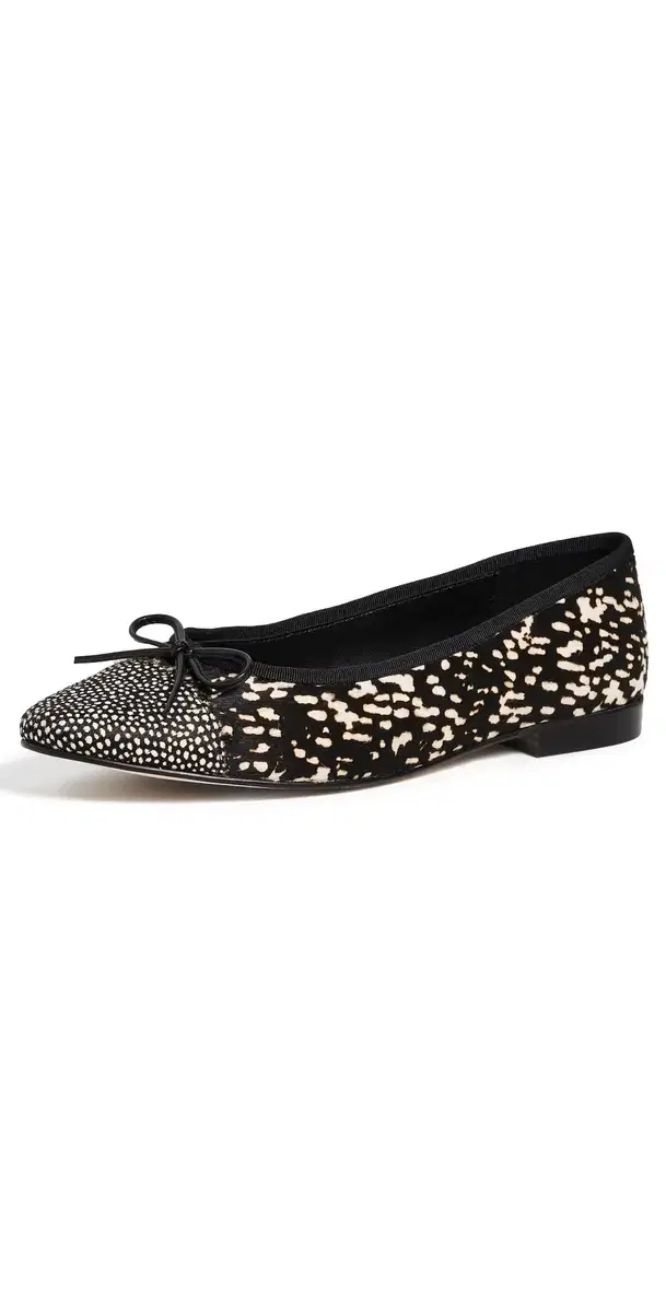 Arabesq-F Flats Black White Hair