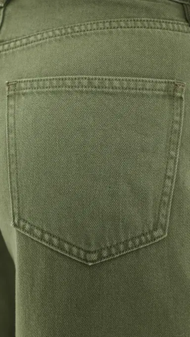 Veronica Beard Jean Kasey Wide Leg Jeans Stone Army | Thumbnail 6