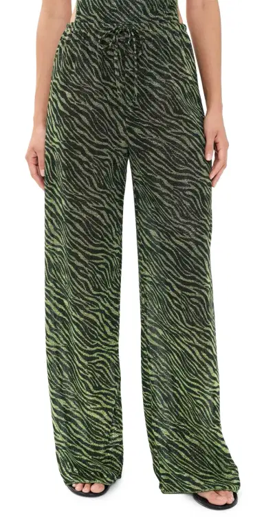Oseree Animalier Long Pants Green Black | Thumbnail 1