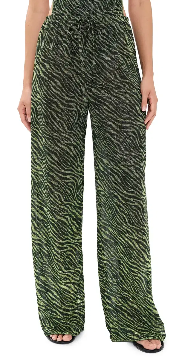 Oseree Animalier Long Pants Green Black