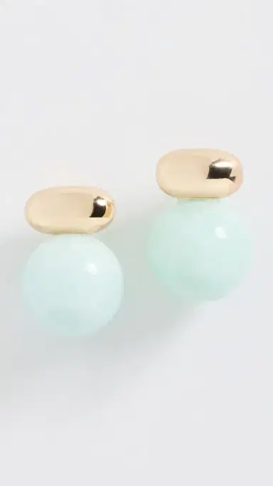 SHASHI Alice Earrings Gold/Turquoise One Size | Thumbnail 2