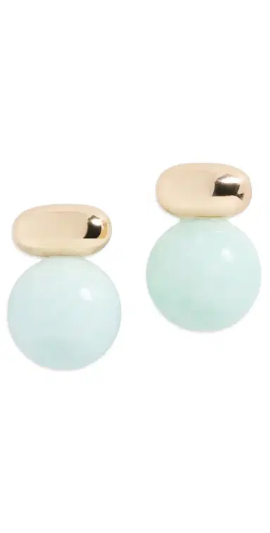 SHASHI Alice Earrings Gold/Turquoise One Size | Thumbnail 1