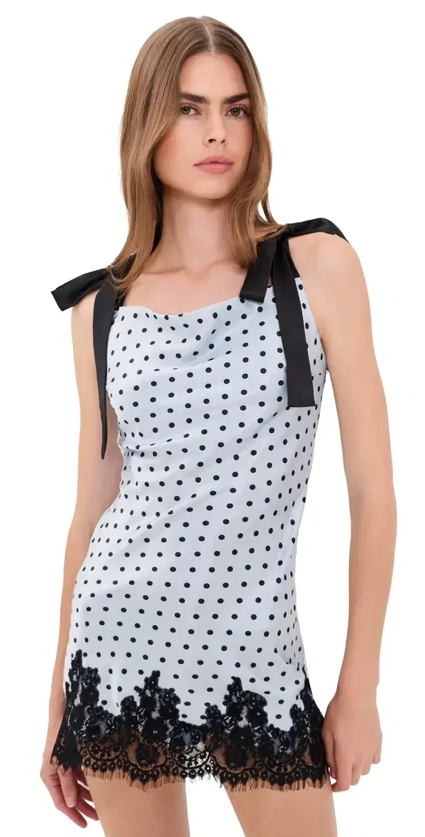 En Saison Hazel Sleeveless Mini Dress Light Blue Black S