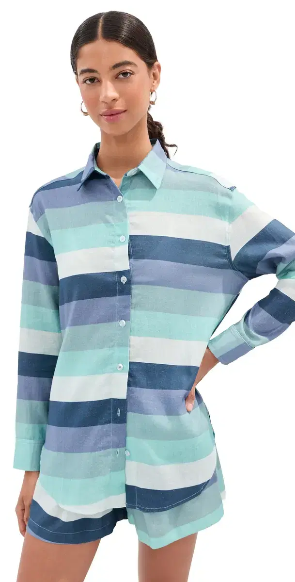 LE BOP Ombre Button Down hirt OCEAN OMBRE