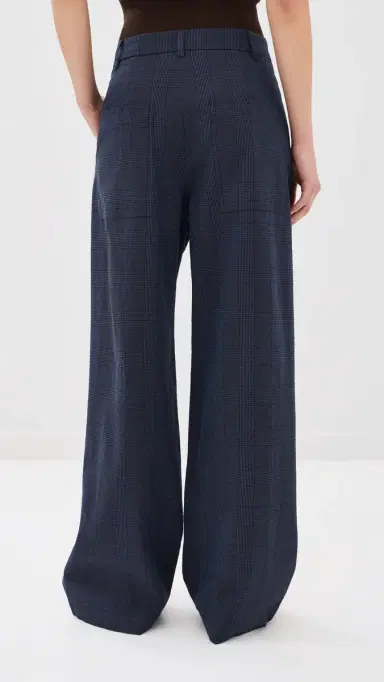 Tibi Menswear Crepon Stella Full Length Pants Navy Multi | Thumbnail 3