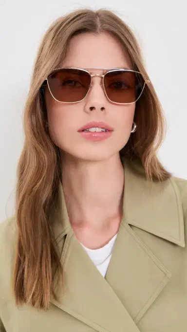 Le Specs Diametric II Sunglasses Bright Gold One Size | Thumbnail 3