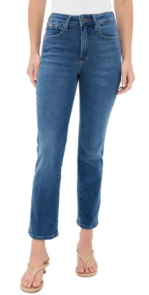 Good American Soft Tech Good Legs Straight Jeans Indigo33