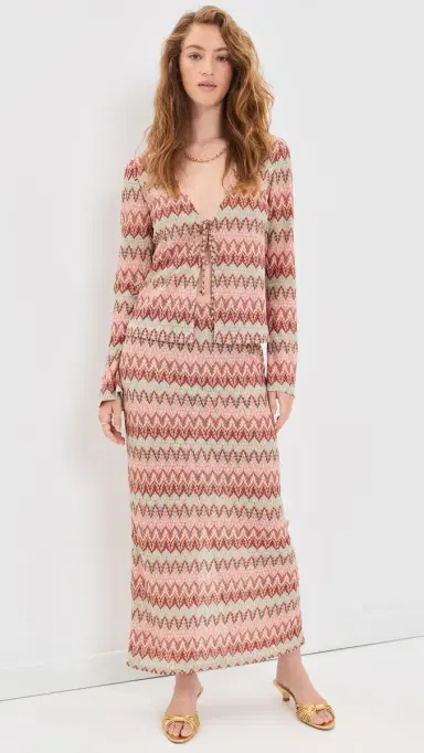 Hill House Home The Zoey Maxi Skirt Pink ulti | Thumbnail 5