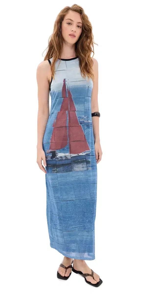 VRG GRL Harriet esh Midi Dress Sail