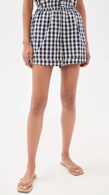 VRG GRL Freda Check Shorts Navy Check | Thumbnail 2