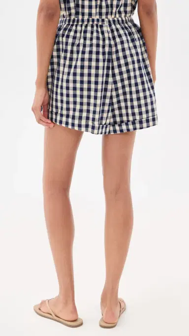 VRG GRL Freda Check Shorts Navy Check | Thumbnail 3