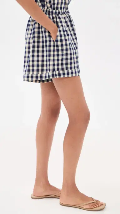 VRG GRL Freda Check Shorts Navy Check | Thumbnail 4