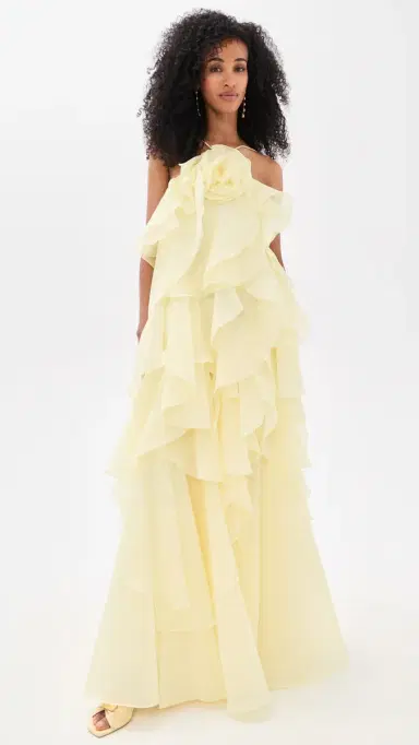 Aje Pandorea Layered Maxi Dress Butter | Thumbnail 2