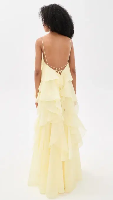 Aje Pandorea Layered Maxi Dress Butter | Thumbnail 3